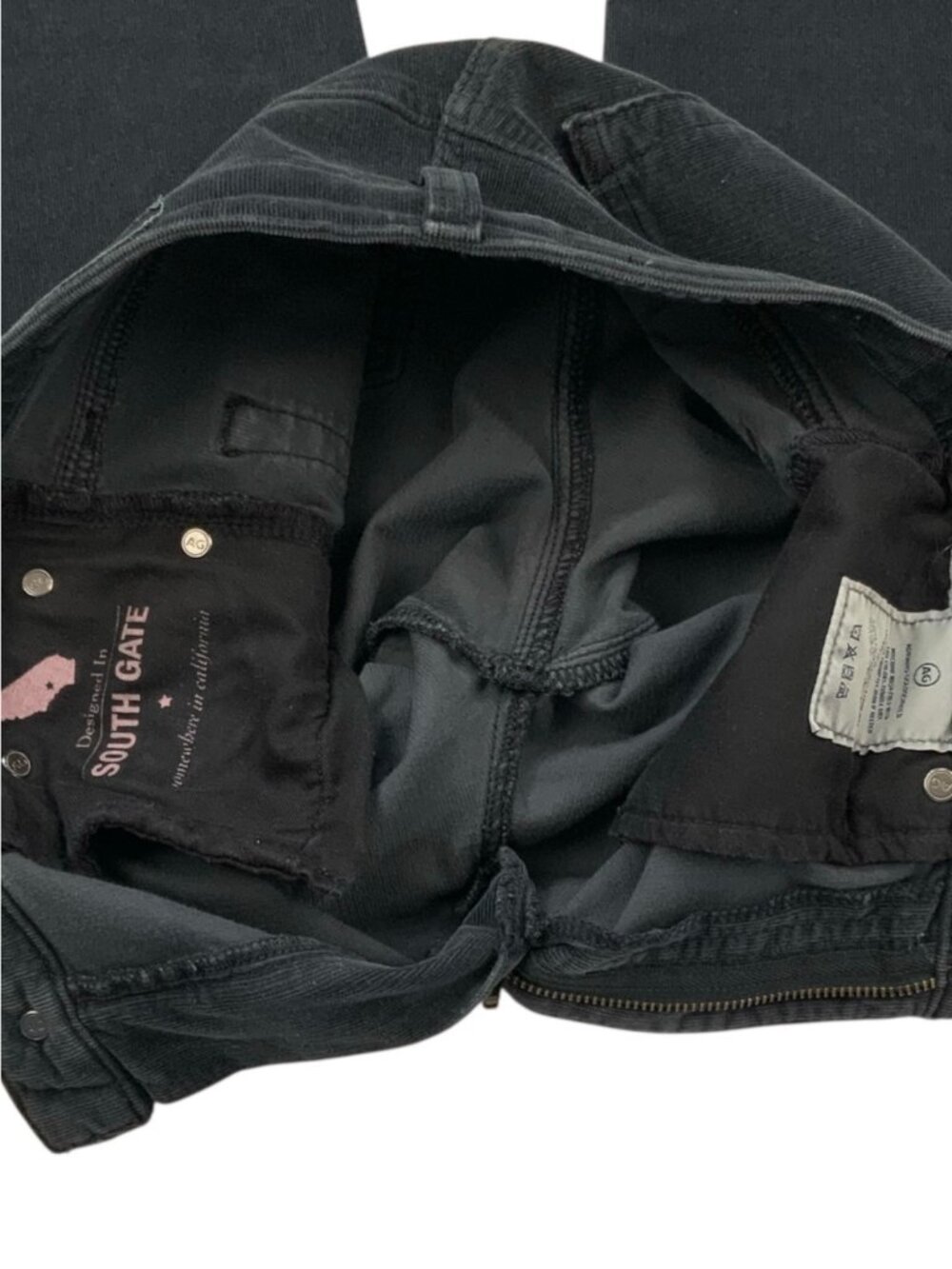 AG Adriano Goldschmied Alexxis High Rise Vintage Straight Corduroy Jean 26 Black - Picture 7 of 13